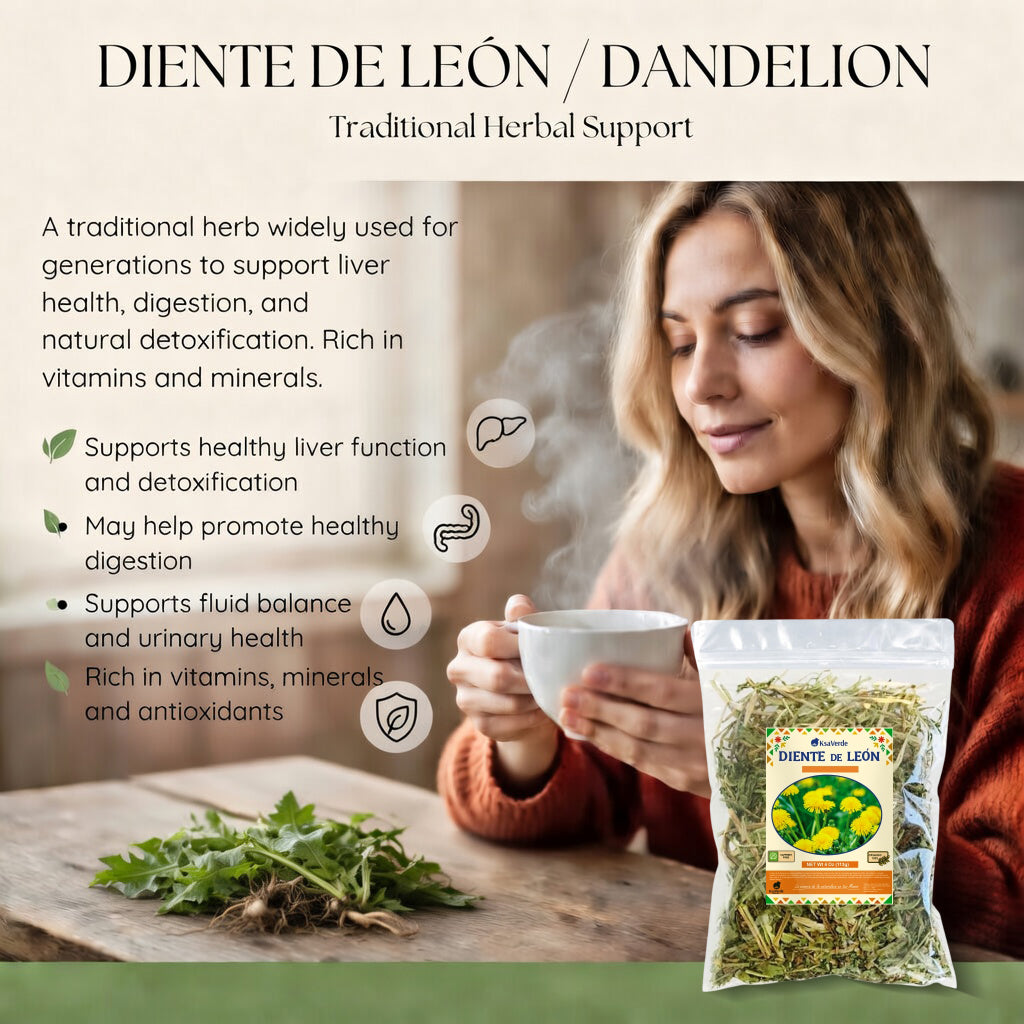 Dandelion  (Diente de León) Herbal Tea – 4 oz | Traditional Botanical Infusion | Caffeine-Free