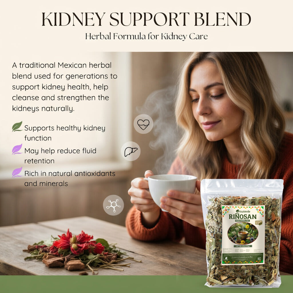 Riñosan Herbal Tea – 4 oz | Traditional Botanical Infusion | Caffeine-Free Loose Leaf Blend