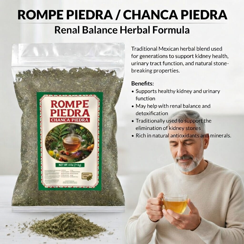 Rompe Piedras Herbal Tea – 4 oz | Traditional Botanical Infusion | Caffeine-Free Loose Leaf Herb