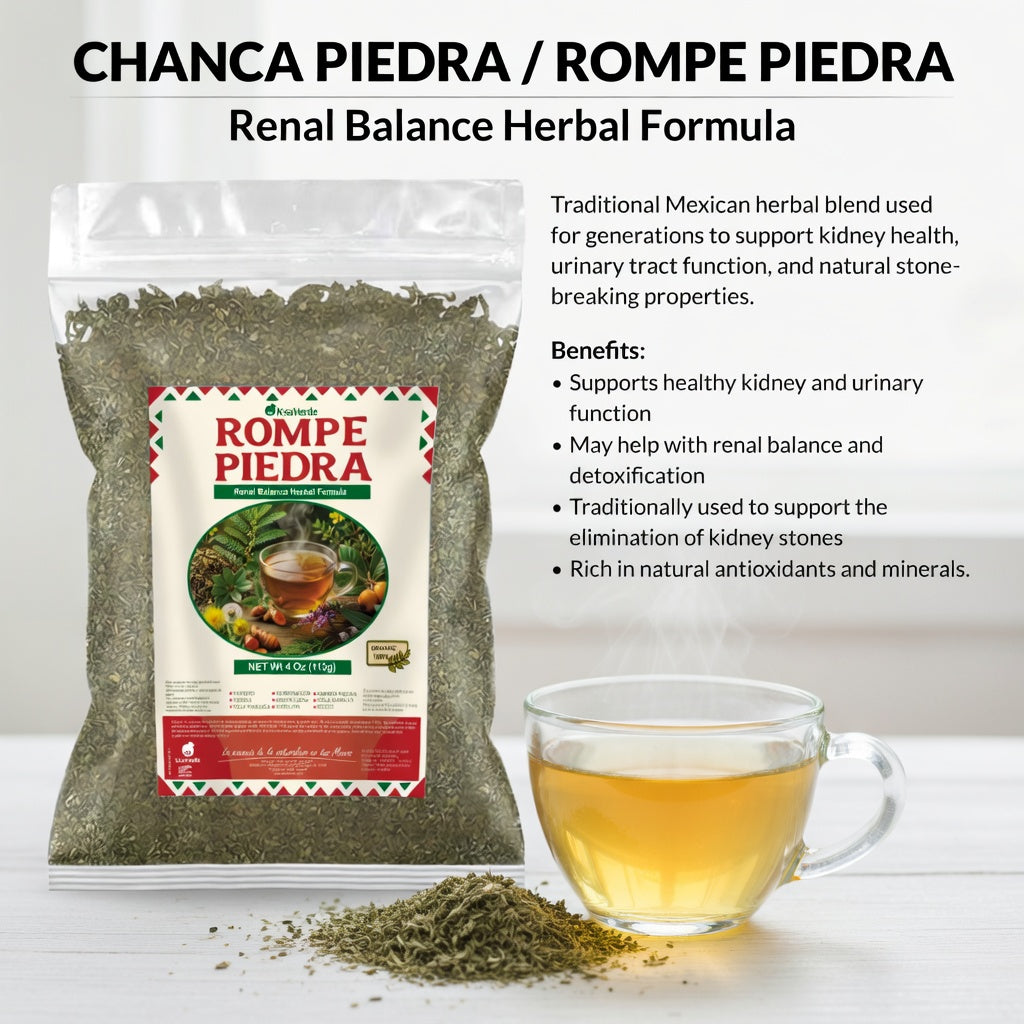 Rompe Piedras Herbal Tea – 4 oz | Traditional Botanical Infusion | Caffeine-Free Loose Leaf Herb