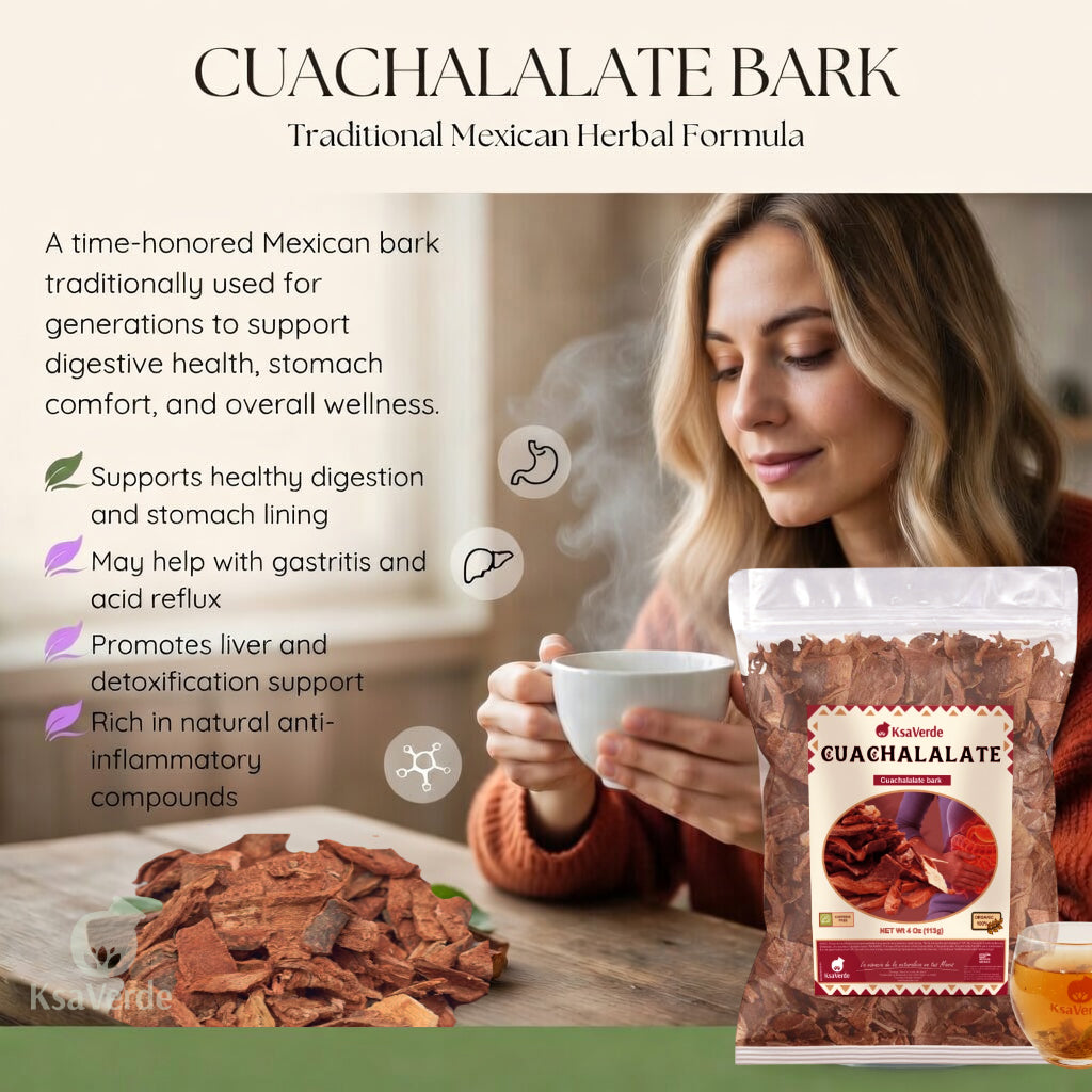 Cuachalalate Bark Herbal Tea – 4 oz | Traditional Botanical Infusion | Caffeine-Free