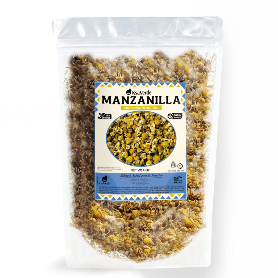 Chamomile Flower (Flor de Manzanilla) Herbal Tea – 4 oz | Traditional Floral Infusion | Caffeine-Free