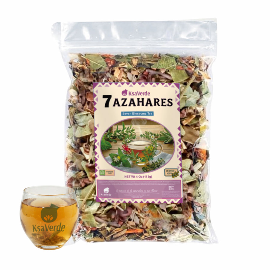 7 Záhares Herbal Tea Blend 4 oZ – Natural Botanical Flower Infusion | Aromatic Loose Leaf Herbal Tea | 4 oz (113g)